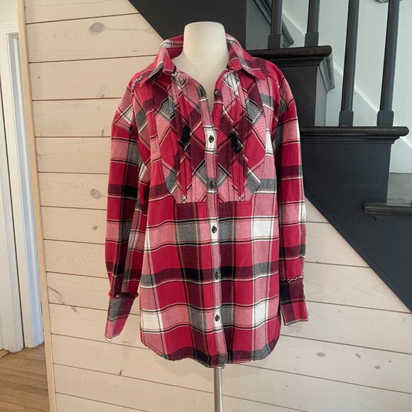 03 We The Free Layla Plaid Shirt NWOT Size Various - Picture 3 of 9
